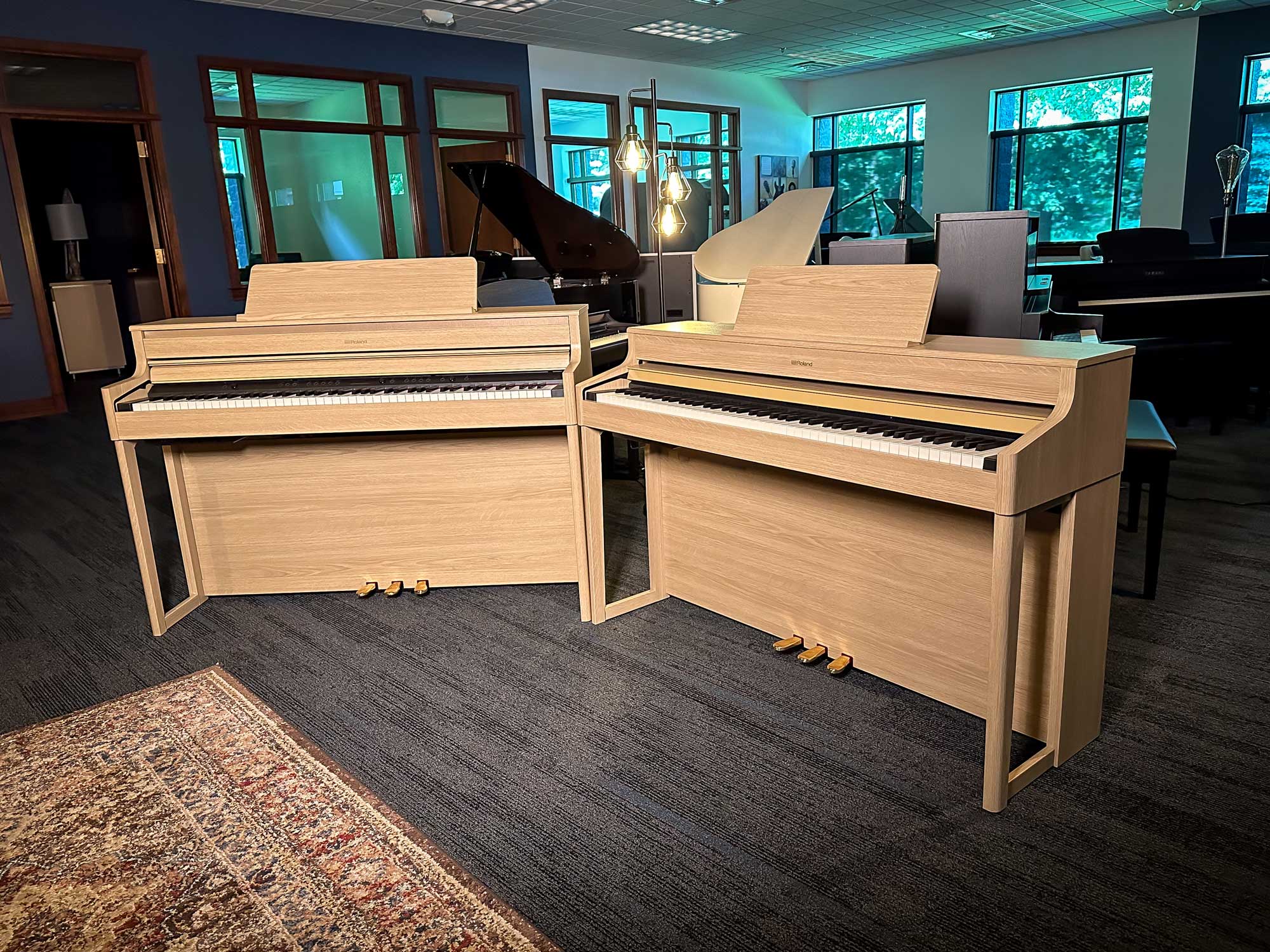 HP704 (left) and HP702 (right) side-by-side in the Kraft Music Gallery