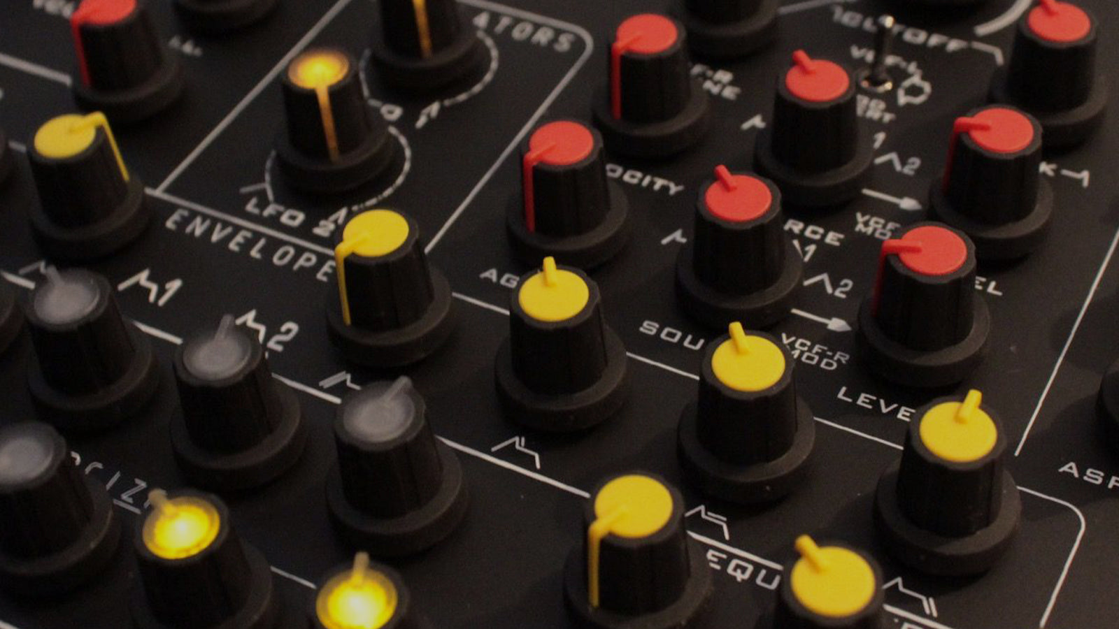Close up of an Analogue Solutions synthesizer