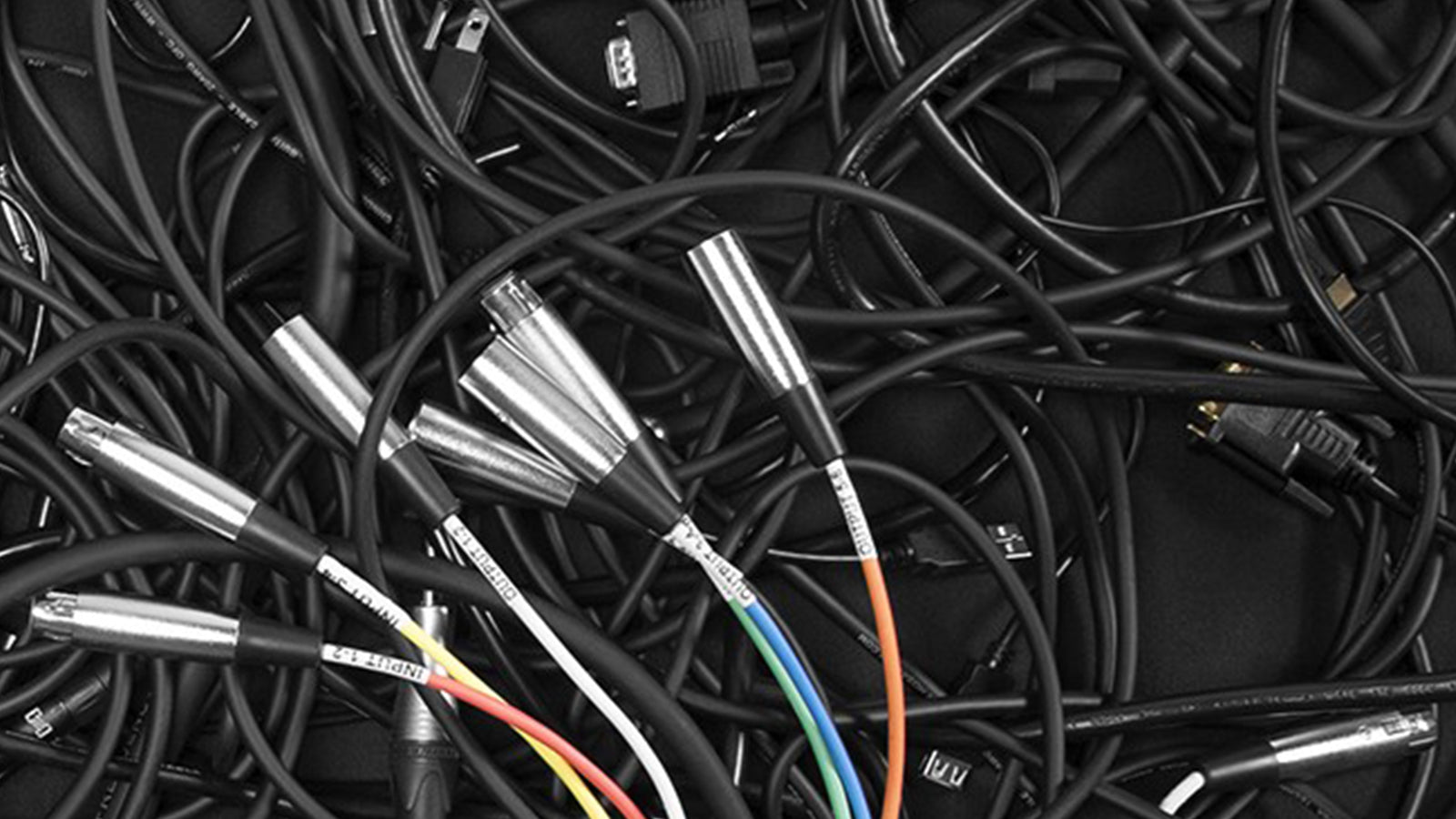 A pile of Hosa cables