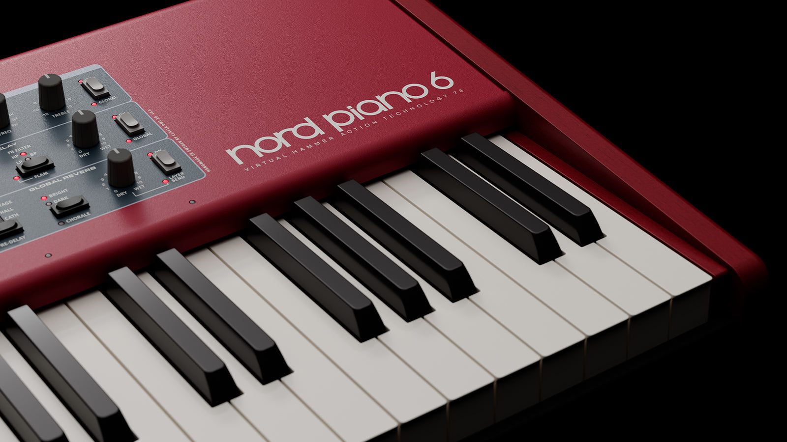 Close up of the Nord Piano 6