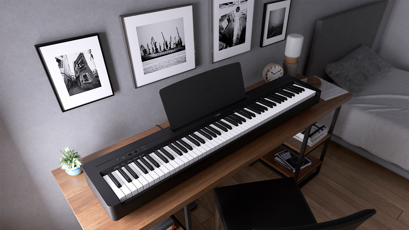 ▷Pack Piano Digital Yamaha P145 + Soporte Doble+ Banqueta + Auriculares  【Musical San Francisco】
