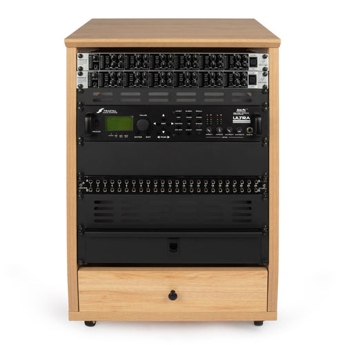 Gator Elite 12U Studio Rack with Locking Casters - Maple, View 7