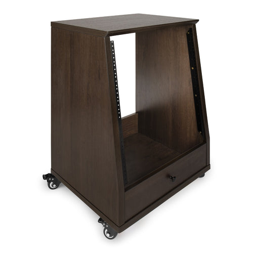 Gator Elite 12U Studio Rack with Locking Casters - Brown, View 3