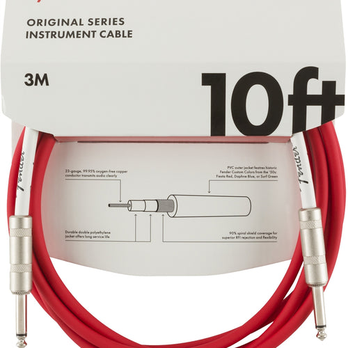 Fender Original Series 10ft Instrument Cable - Red