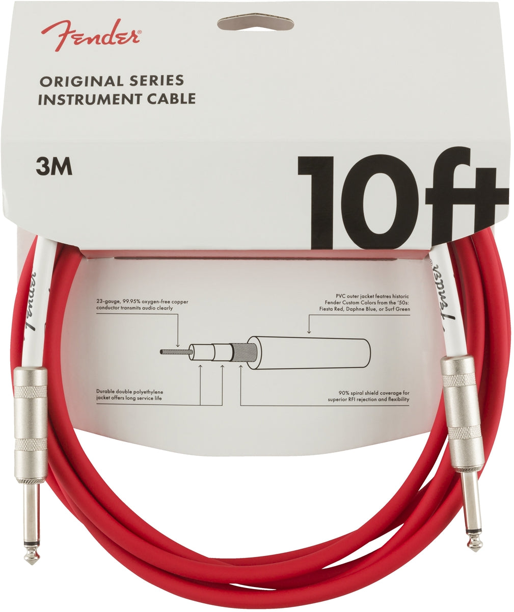 Fender Original Series 10ft Instrument Cable - Red