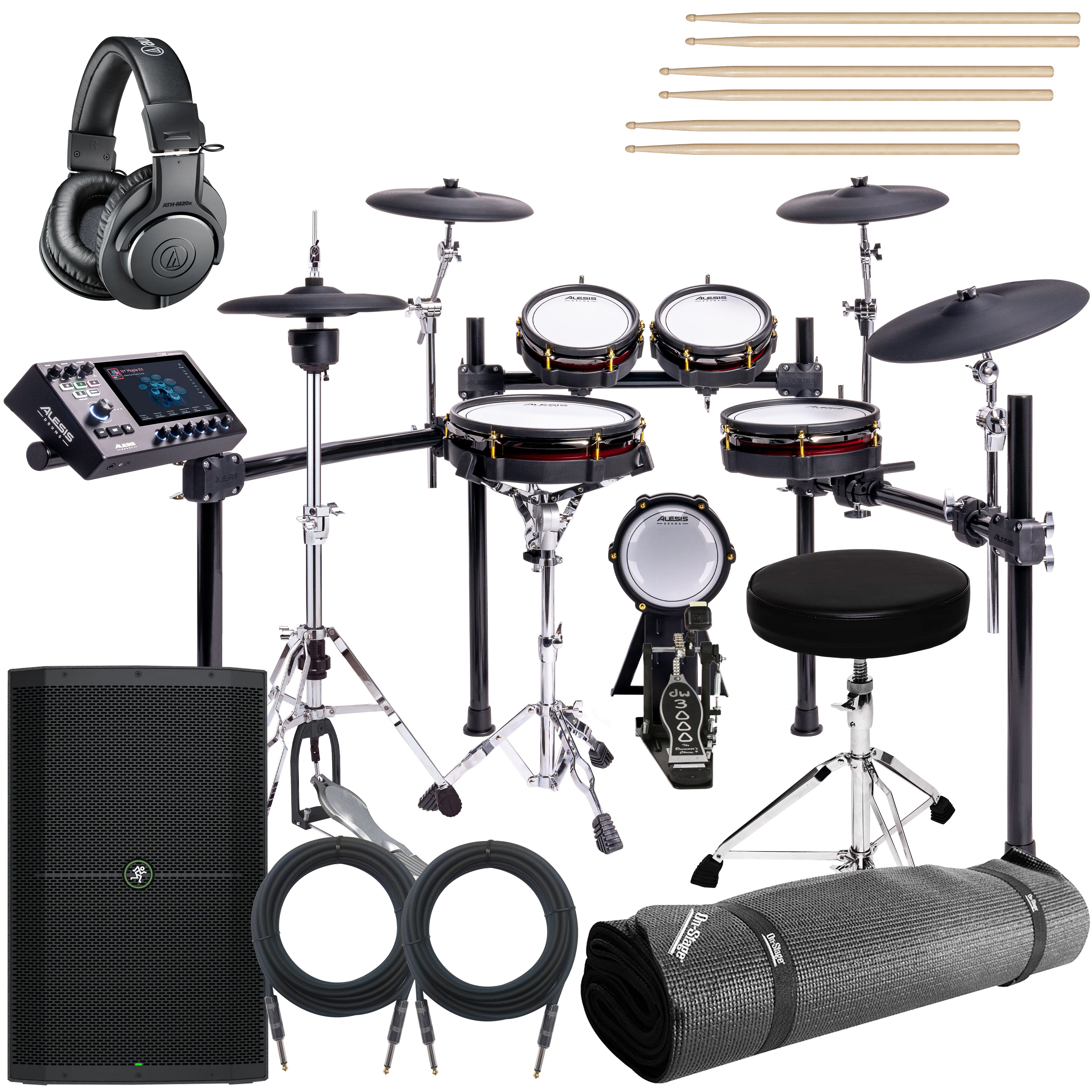 Alesis Strata Core Electronic Drum Set COMPLETE DRUM BUNDLE