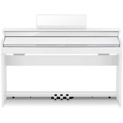 Casio Celviano AP-S450 Digital Piano - White - front with key cover closed