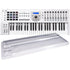 Collage showing components in Arturia KeyLab MkII 49 MIDI/USB/CV Controller - White DECKSAVER KIT