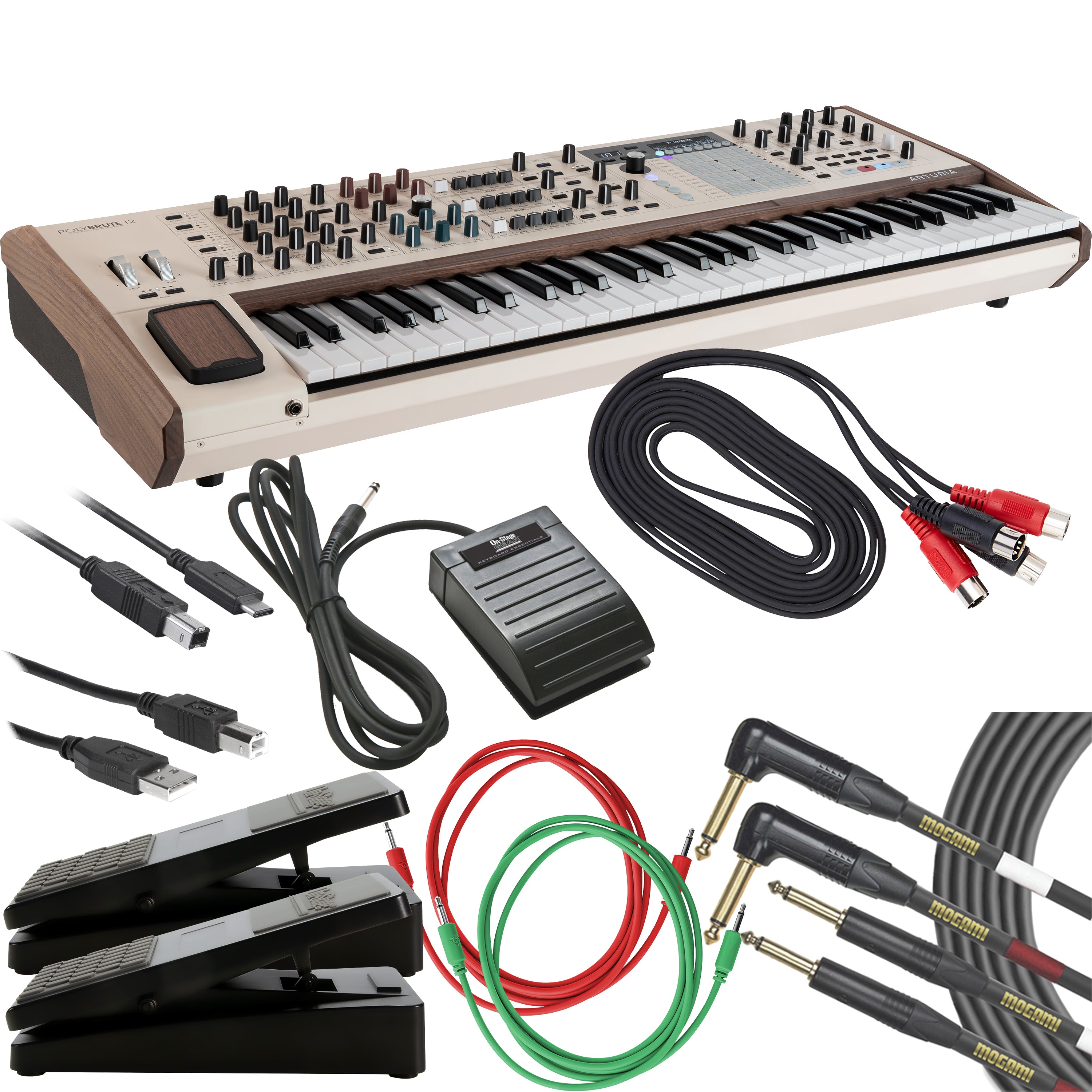 Arturia PolyBrute 12 12-Voice Polyphonic Analog Synthesizer CABLE