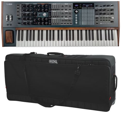 Bundle collage image of Arturia PolyBrute 6-Voice Polyphonic Analog Synthesizer CARRY BAG KIT bundle