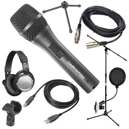Audio-Technica AT2005USB Cardioid Dynamic USB/XLR Microphone STUDIO KIT