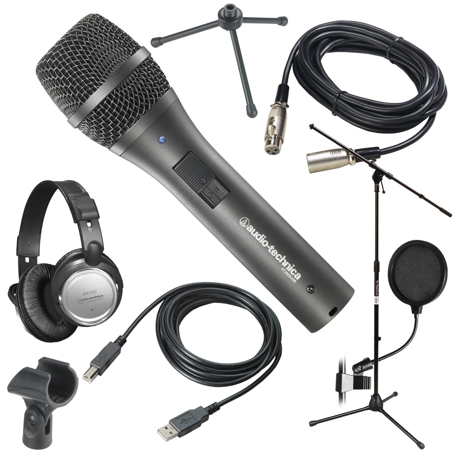 Audio-Technica AT2005USB Cardioid Dynamic USB/XLR Microphone STUDIO KI –  Kraft Music