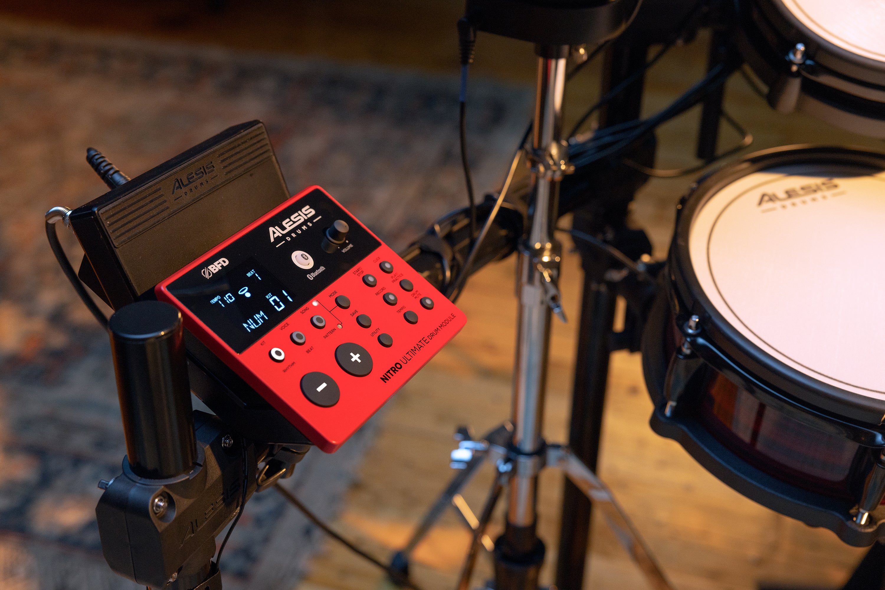 Alesis Nitro Ultimate 9-Piece Electronic Drum Kit, View 7