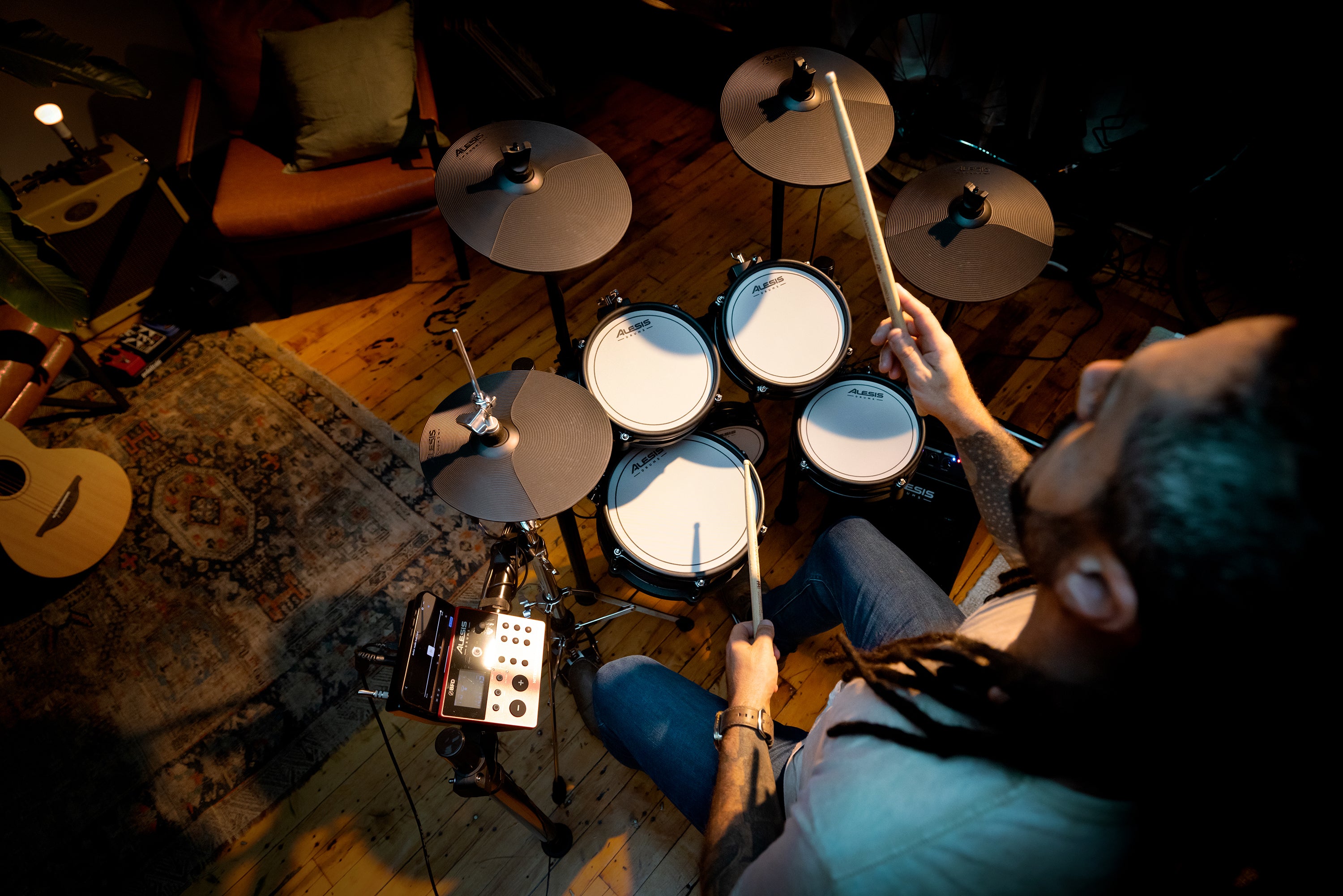 Alesis Nitro Ultimate 9-Piece Electronic Drum Kit, View 10