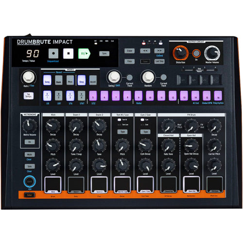 Arturia DrumBrute Impact Analog Drum Machine top view