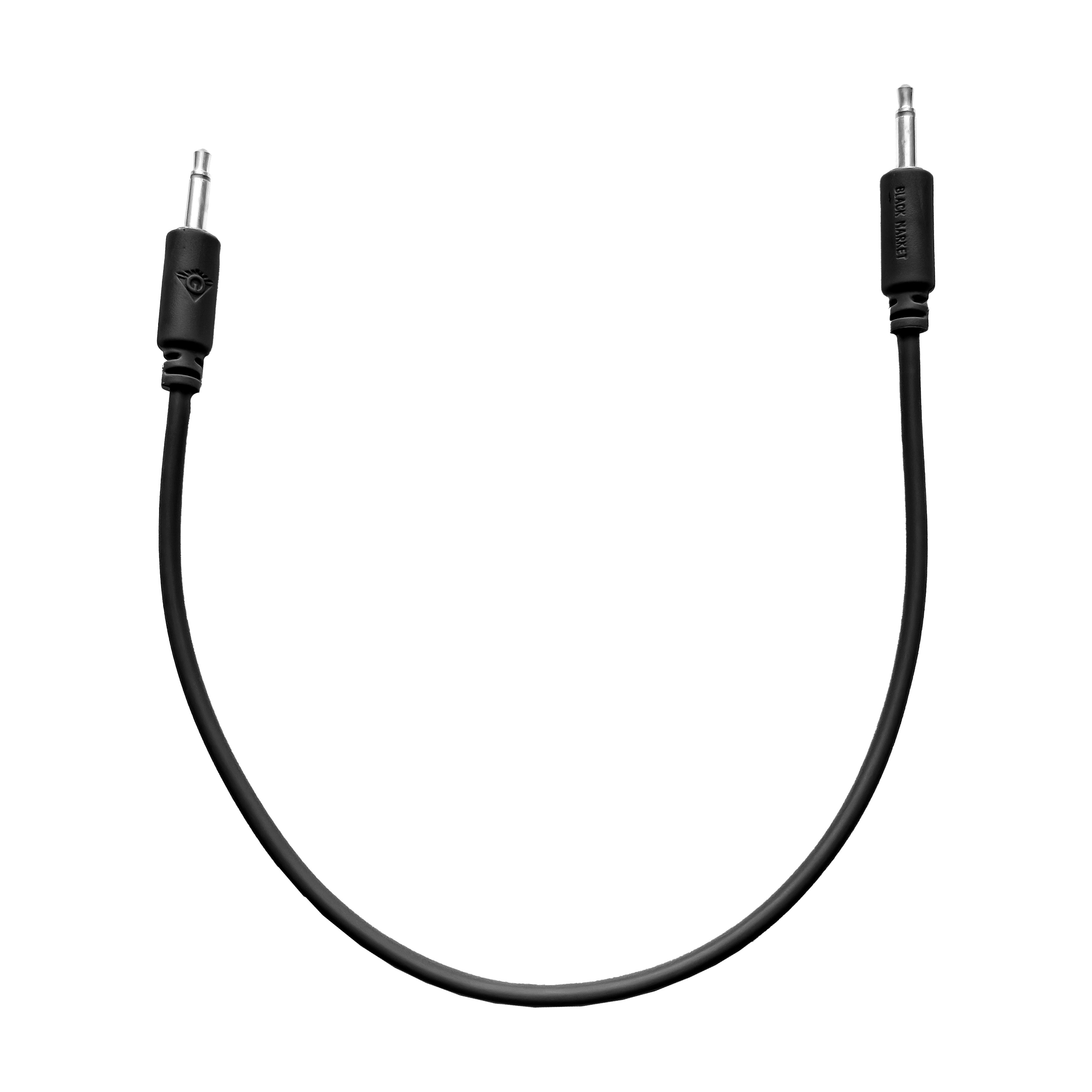 Black Market Modular 3.5mm Patch Cable - 25cm/10" - Black View 1