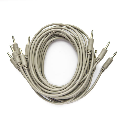 Black Market Modular 3.5mm Patch Cable 5-Pack - 100cm/40" - Gray View 1