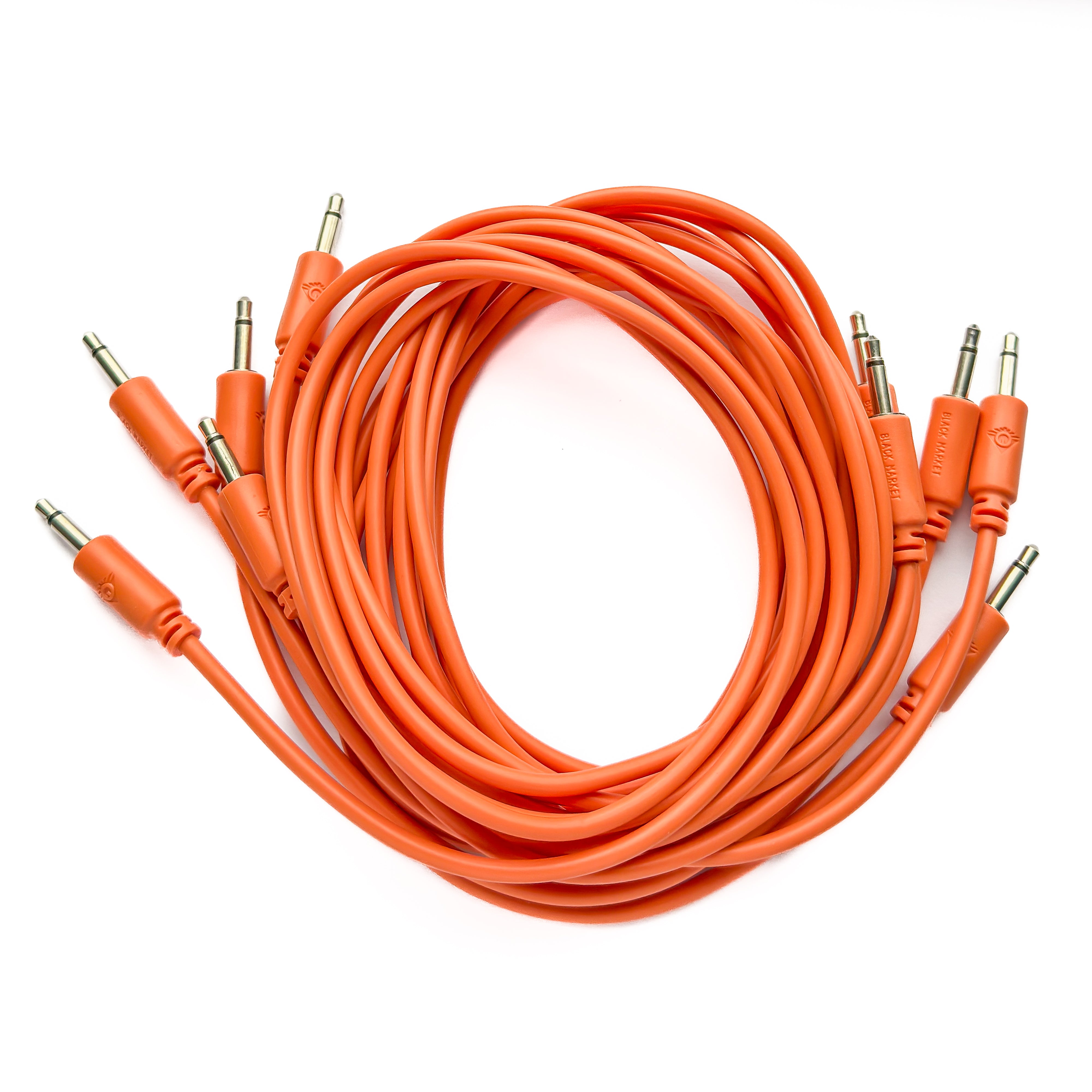 Black Market Modular 3.5mm Patch Cable 5-Pack - 100cm/40" - Orange View 1