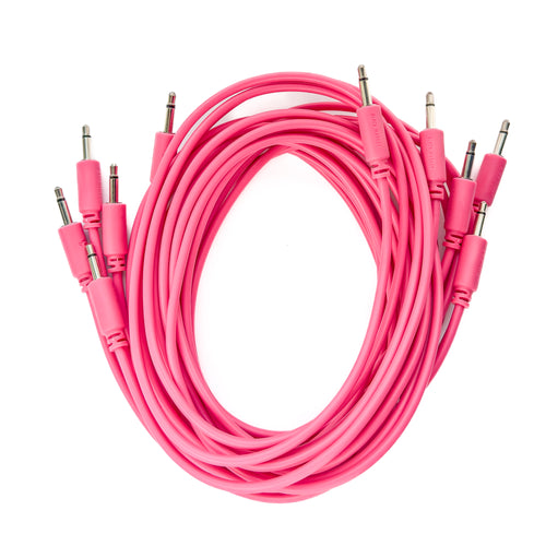 Black Market Modular 3.5mm Patch Cable 5-Pack - 150cm/60" - Pink View 1