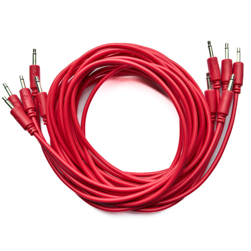 Black Market Modular 3.5mm Patch Cable 5-Pack - 150cm/60" - Red View 1