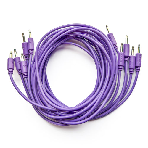 Black Market Modular 3.5mm Patch Cable 5-Pack - 150cm/60" - Violet View 1