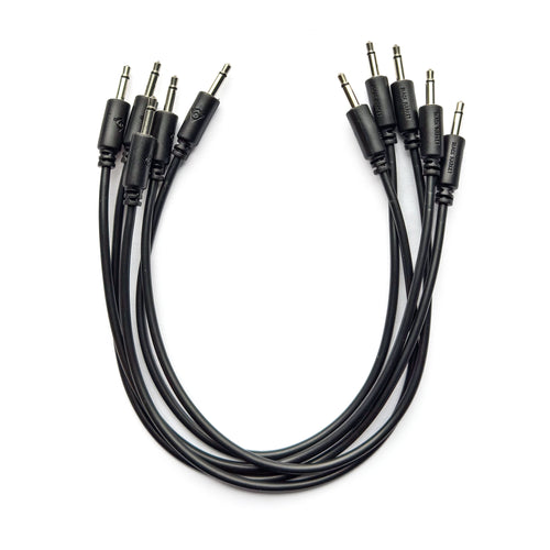 Black Market Modular 3.5mm Patch Cable 5-Pack - 25cm/10" - Black View 1