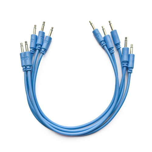 Black Market Modular 3.5mm Patch Cable 5-Pack - 25cm/10" - Blue View 1
