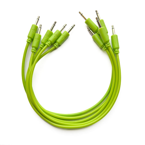 Black Market Modular 3.5mm Patch Cable 5-Pack - 25cm/10" - Glow in the Dark View 1
