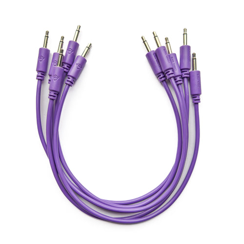 Black Market Modular 3.5mm Patch Cable 5-Pack - 25cm/10" - Violet View 1