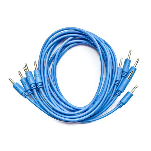 Black Market Modular 3.5mm Patch Cable 5-Pack - 75cm/30" - Blue View 1
