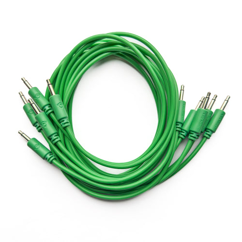 Black Market Modular 3.5mm Patch Cable 5-Pack - 75cm/30" - Green View 1