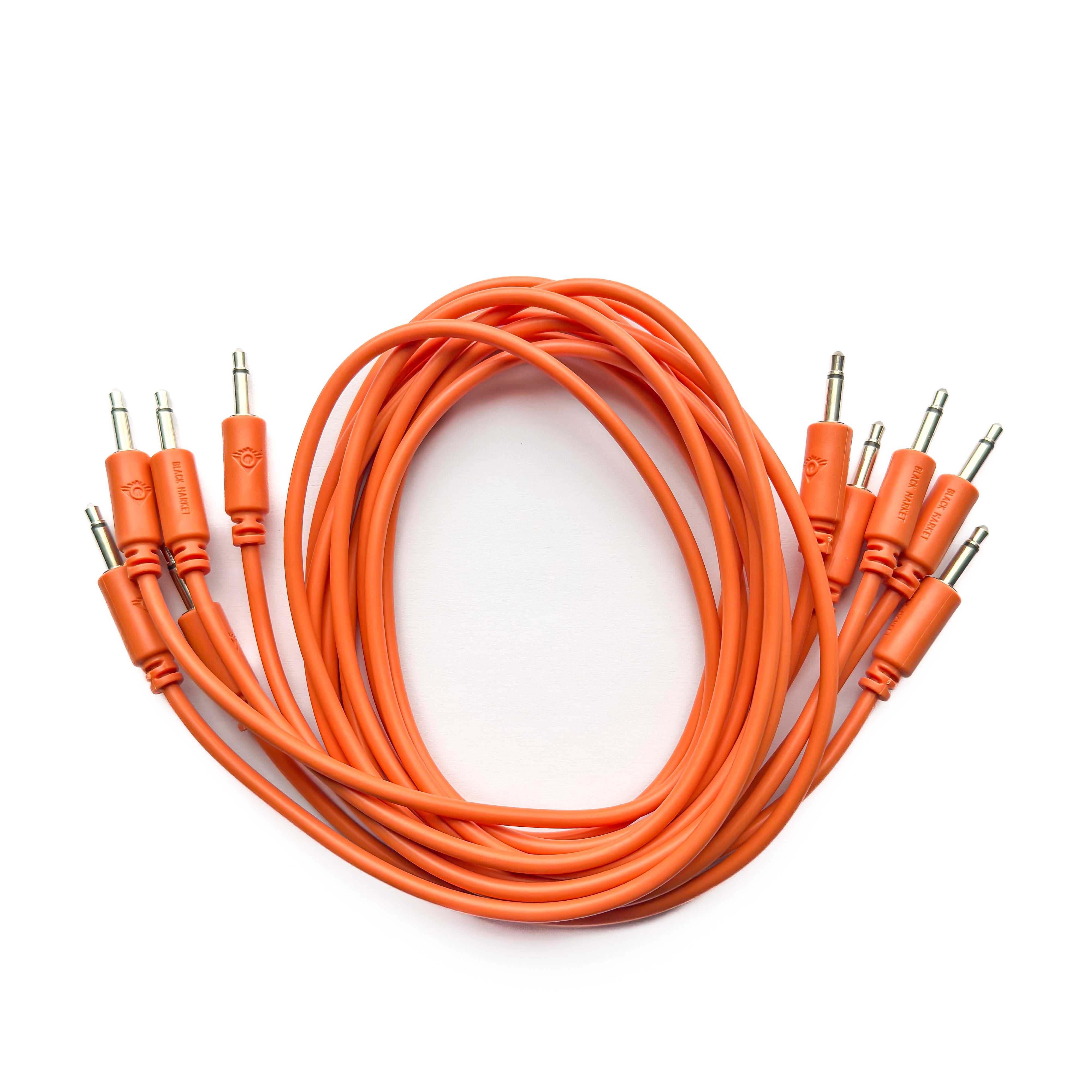 Black Market Modular 3.5mm Patch Cable 5-Pack - 75cm/30" - Orange View 1