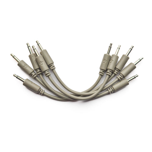 Black Market Modular 3.5mm Patch Cable 5-Pack - 9cm/3.5" - Gray View 1