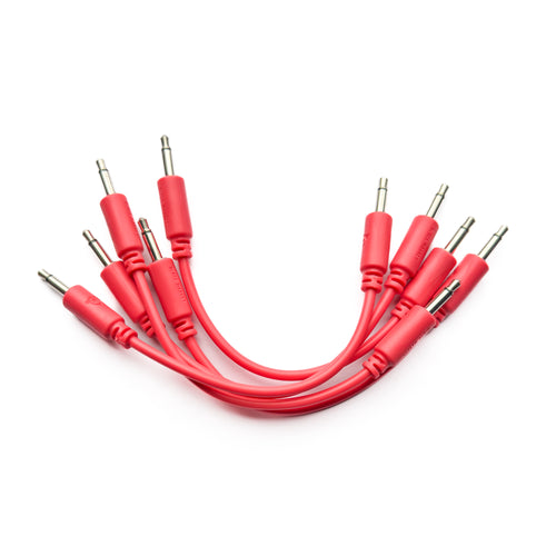 Black Market Modular 3.5mm Patch Cable 5-Pack - 9cm/3.5" - Peach View 1