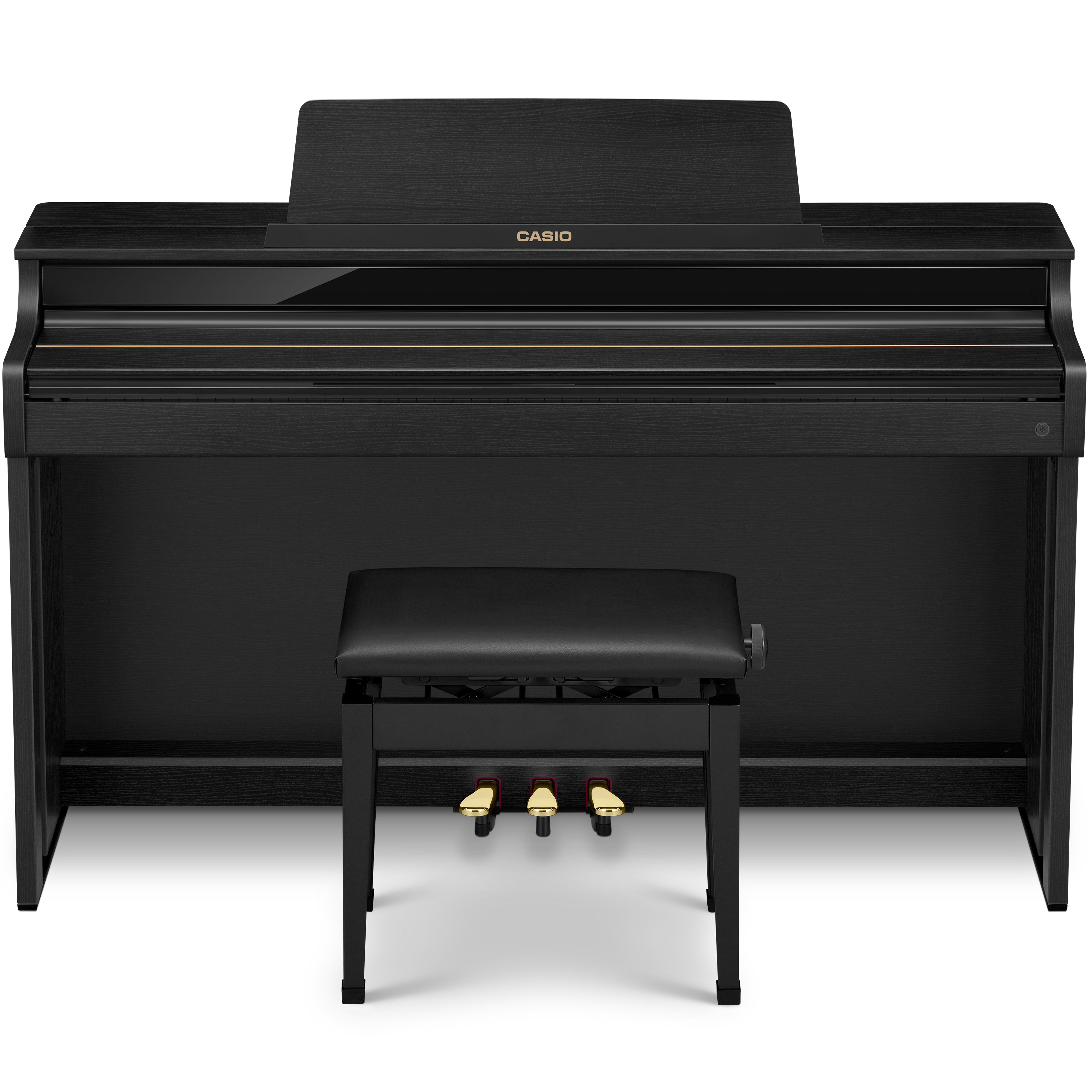 Casio Celviano AP-550 Digital Piano - Black - front view with key cover closed