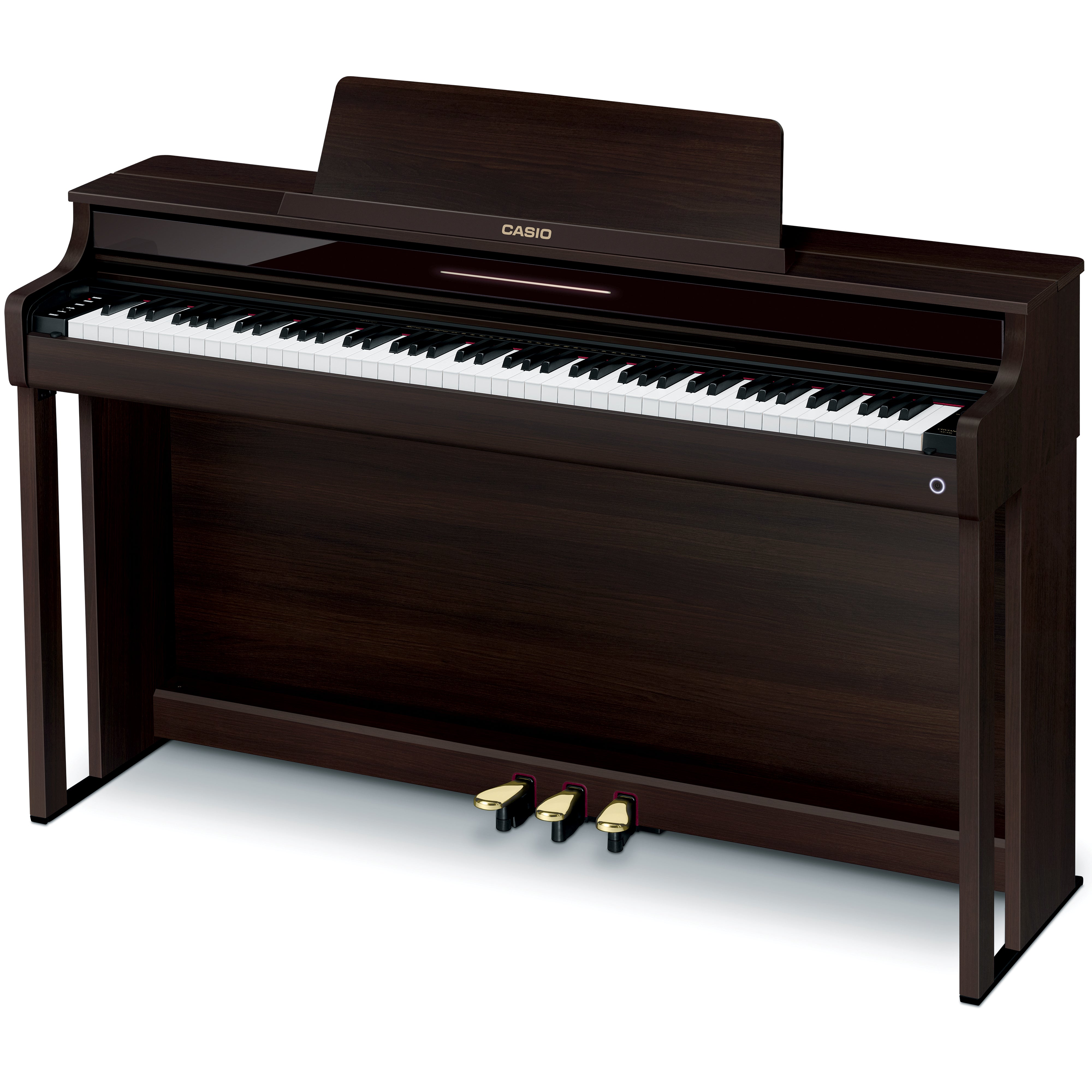 Casio Celviano AP-550 Digital Piano - Brown - facing left