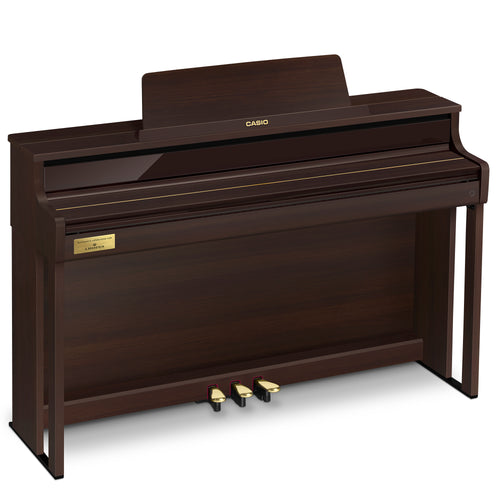 Casio Celviano AP-750 Digital Piano - Rosewood - Key cover closed