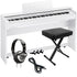 Collage of items included in the Casio Celviano AP-S200 Digital Piano - White COMPLETE HOME BUNDLE