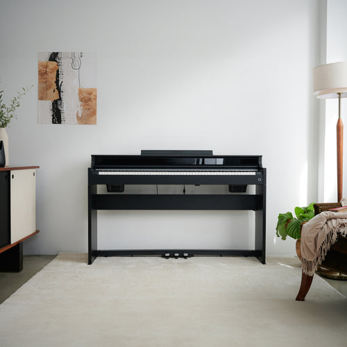 Casio Celviano AP-S450 Digital Piano - Black - front view in a stylish room