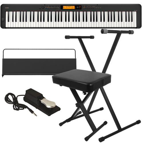 Casio CDP-S360 Compact Digital Piano - Black KEY ESSENTIALS BUNDLE