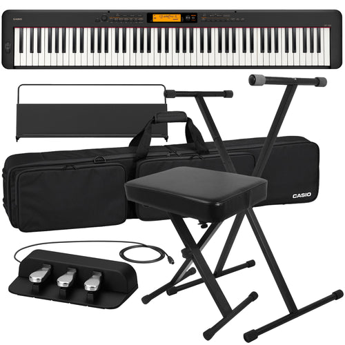 Casio CDP-S360 Compact Digital Piano - Black STAGE ESSENTIALS BUNDLE