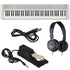 Collage of the Casio Casiotone CT-S1-76 Portable Keyboard - White BONUS PAK
