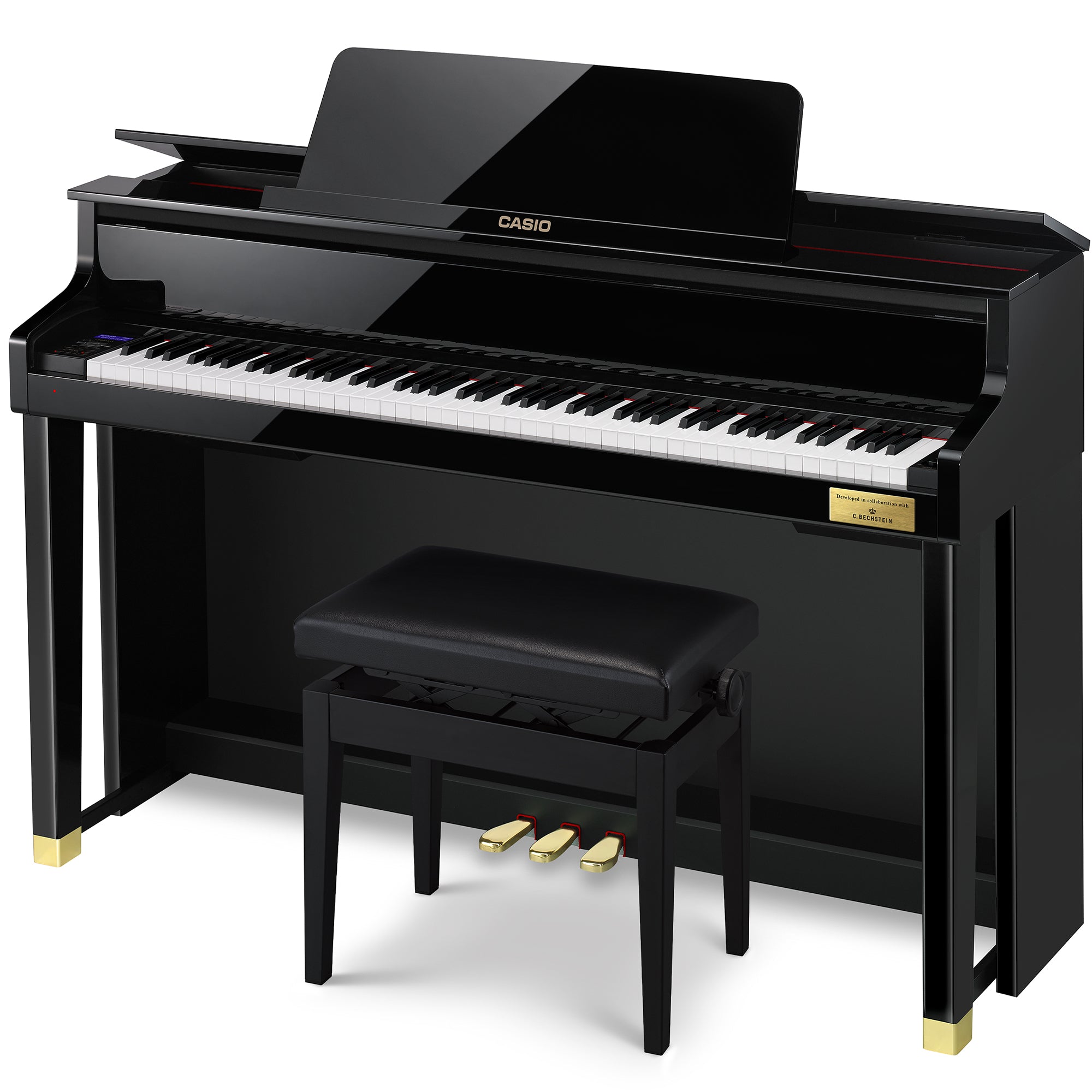 Casio Celviano Grand Hybrid GP-510 Digital Piano - Black Polish - View 2