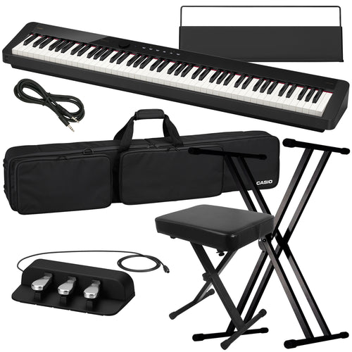 Casio Privia PX-S1100 Digital Piano - Black STAGE ESSENTIALS BUNDLE