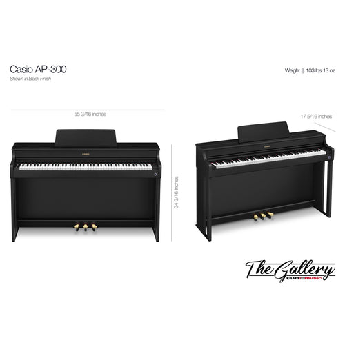 Casio Celviano AP-300 Digital Piano - Dimensions