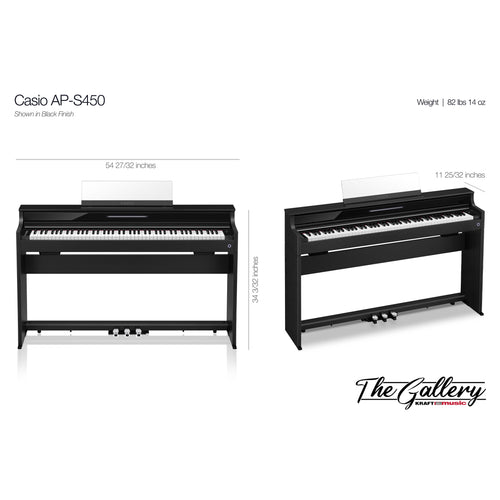 Casio Celviano AP-S450 Digital Piano - Dimensions