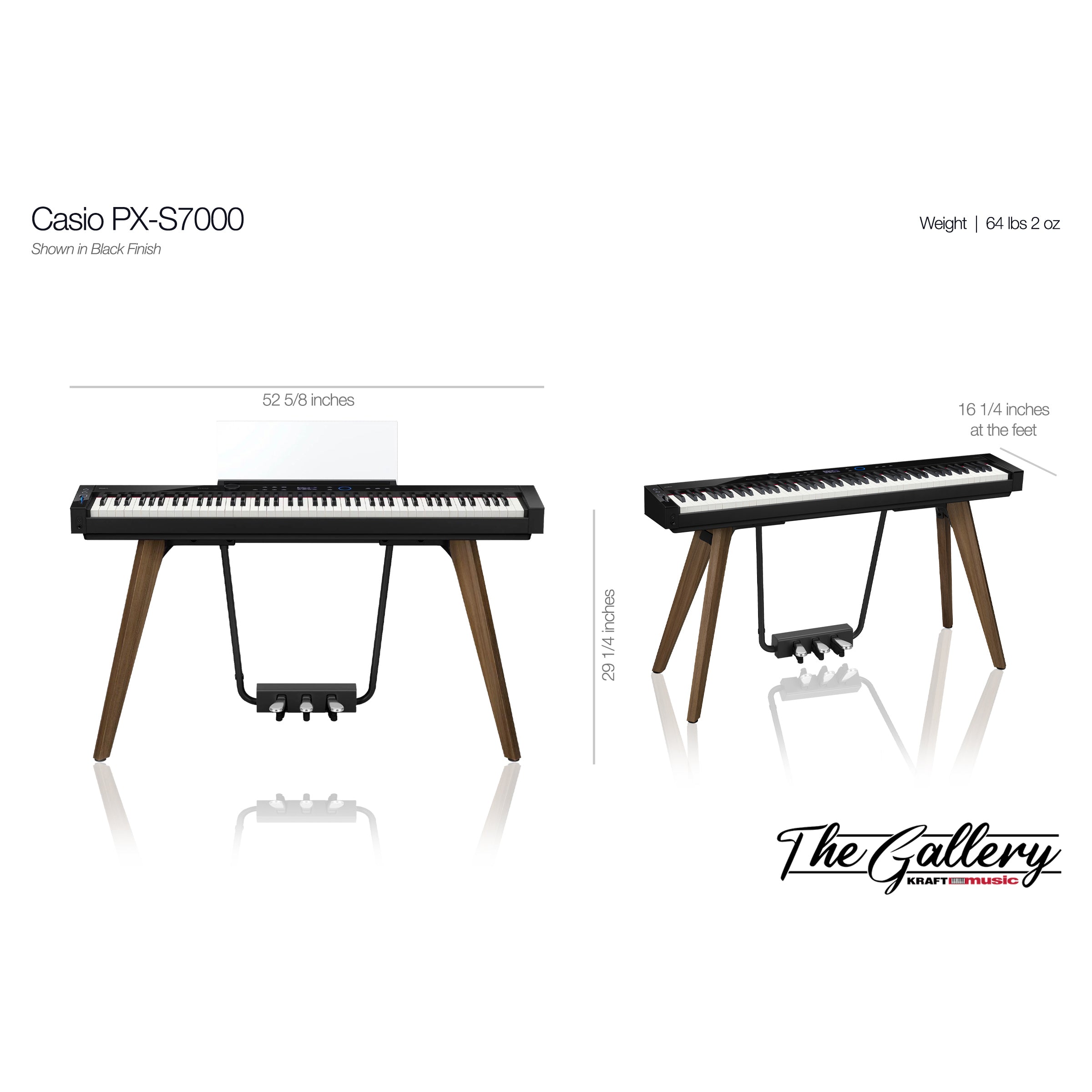 Casio PX-S7000 Digital Piano - Black