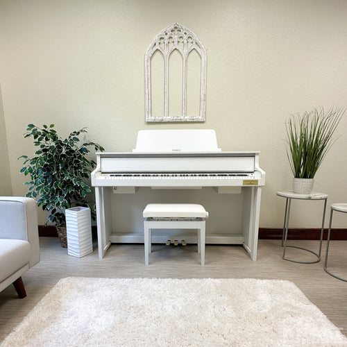 Casio Celviano Grand Hybrid GP-310 Digital Piano - Natural White Wood - Front view