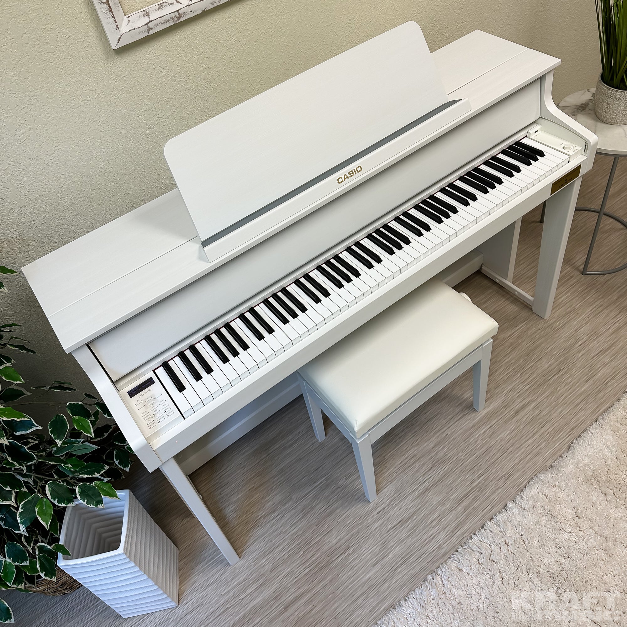 Casio Celviano Grand Hybrid GP-310 Digital Piano - Natural White Wood - Top view