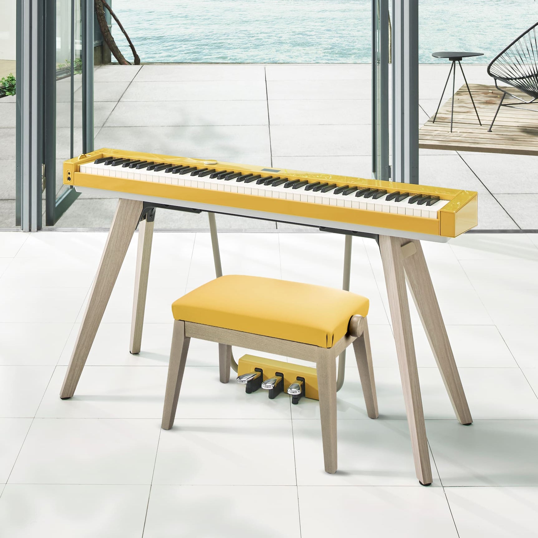 Casio PX-S7000 Digital Piano Harmonious Mustard Bench Bundle